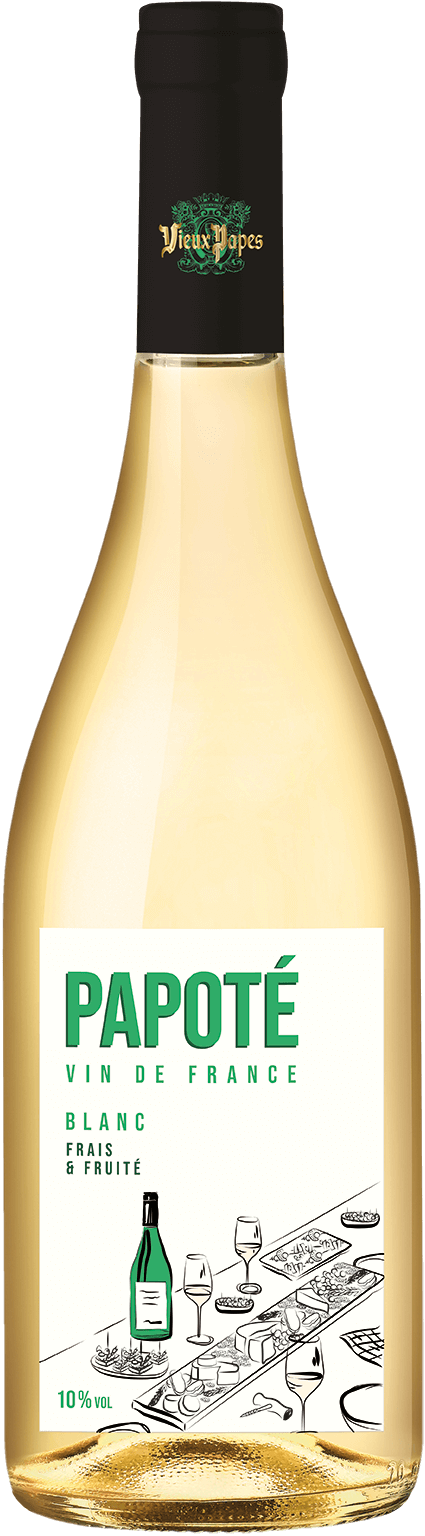 Bouteille vin blanc Papoté vin de France