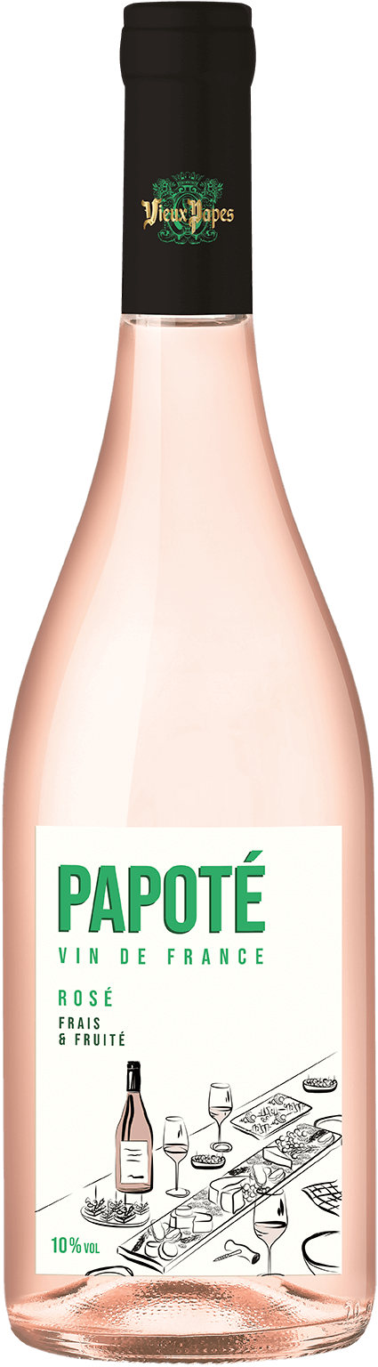 Bouteille vin rosé Papoté vin de France