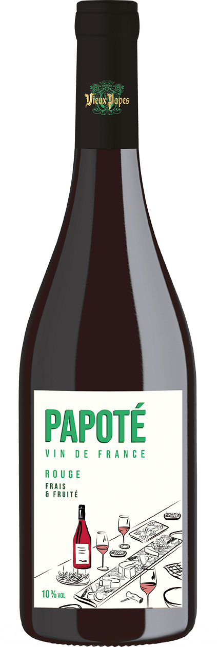 Bouteille vin rouge Papoté vin de France